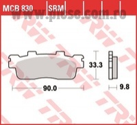 Set placute frana spate TRW MCB830SRM - Kawasaki J 125 - 300 - Kymco Downtown - Super Dink 125-200-300cc